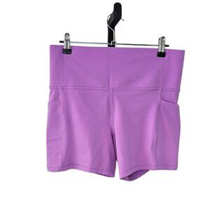 Athleta Salutation Stash 5" Shorts, Purple, Athletic, Size Large